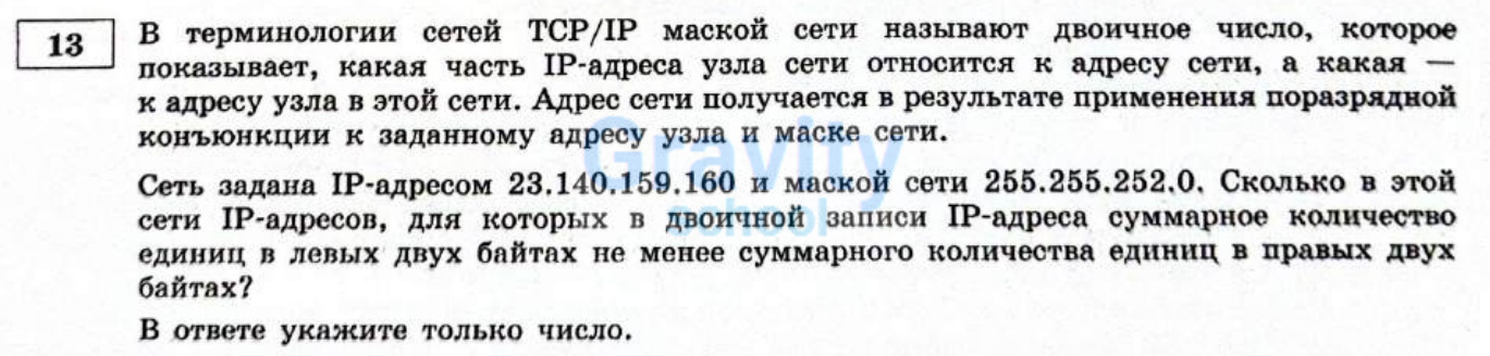 В терминологии сетей ТСP/IP маской сети (11)