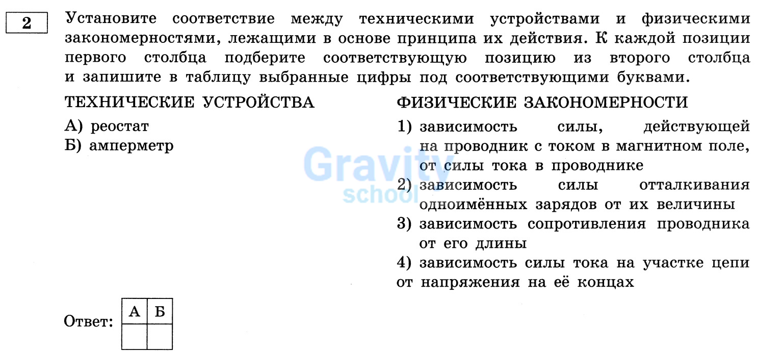 Установите соответствие между техническими устройствами и физическими закономерностями (21)