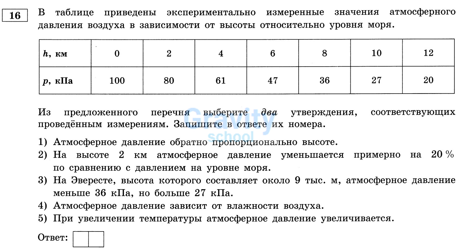 Выберите из предложенного перечня два верных утверждения (25)