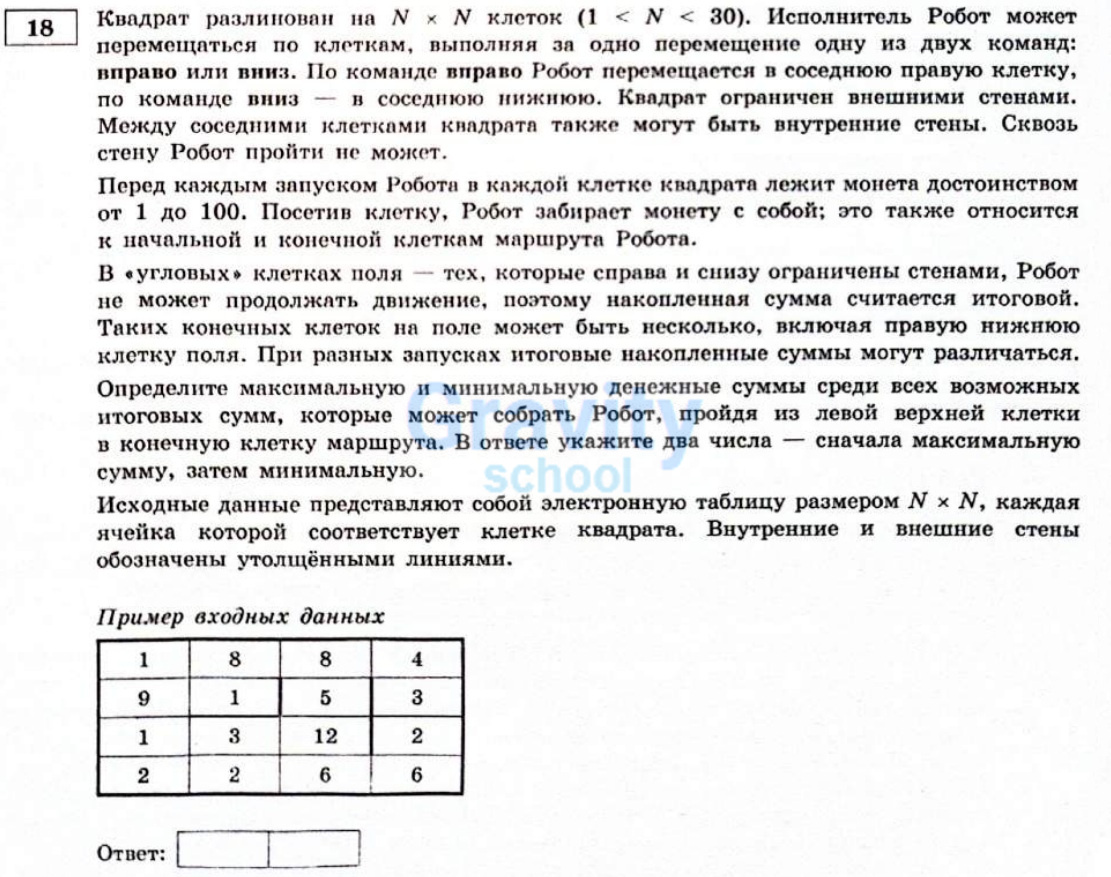 Квадрат разлинован на N х N клеток (7)