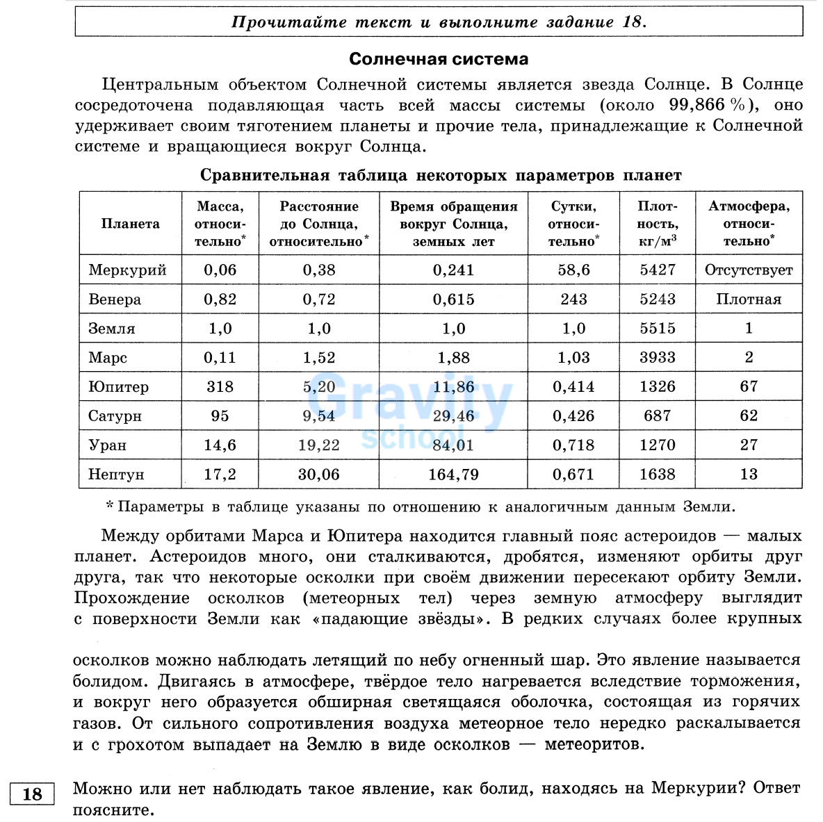 Можно или нет наблюдать такое явление, как болид, находясь на Меркурии? (17)