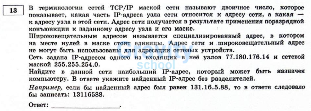 Сеть задана IP-адресом