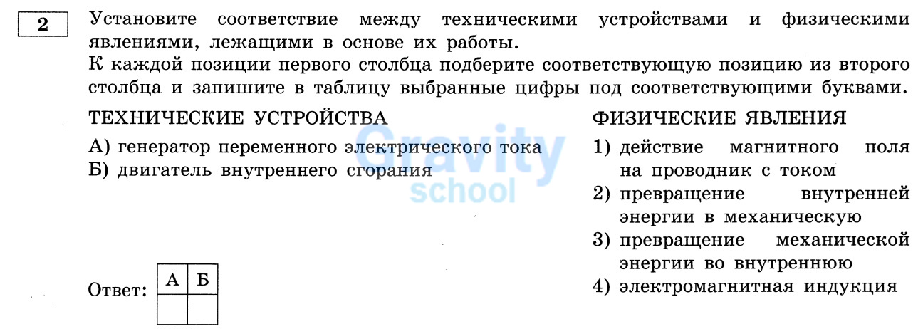 Установите соответствие между техническими устройствами и физическими явлениями (19)