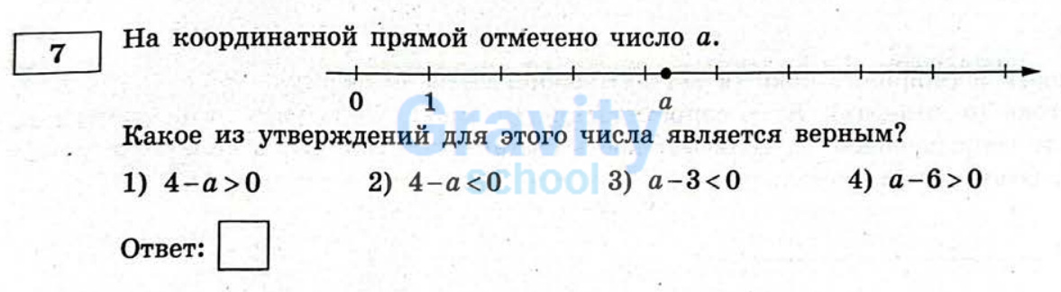 Какое из утверждений для числа a является верным (22)