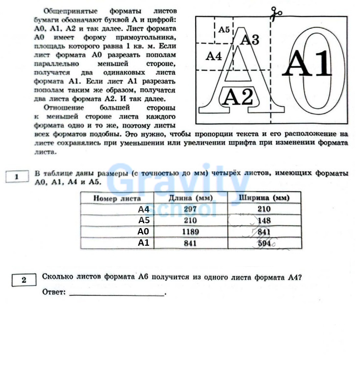 Сколько листов формата A6 получится из (5)