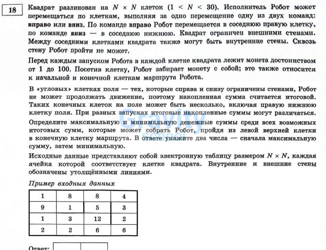 Квадрат разлинован на N х N клеток (6)