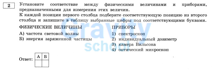 Установите соответствие между физическими величинами и приборами (3)