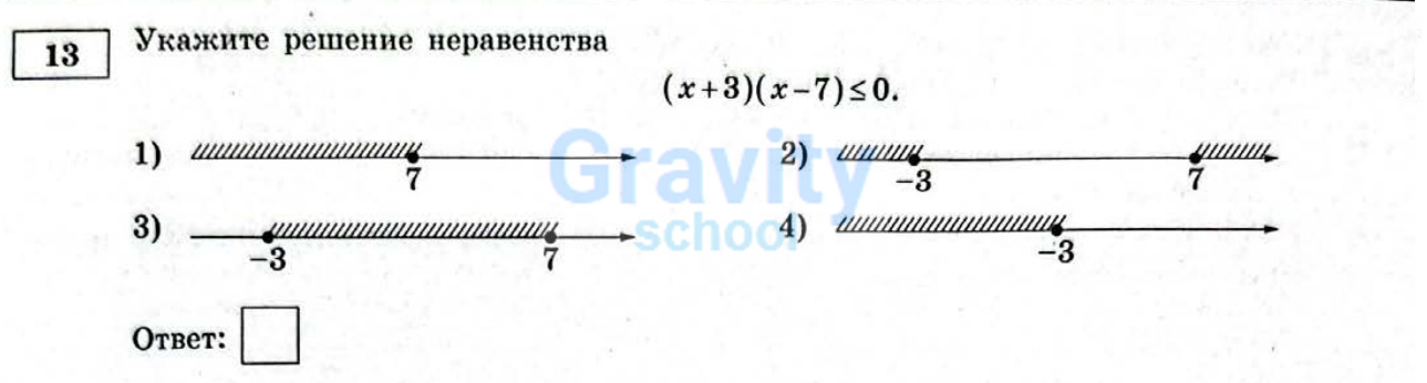 Укажите решение неравенства (14)