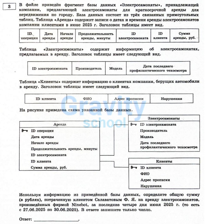 В файле приведён фрагмент базы данных «Электросамокаты» (2)