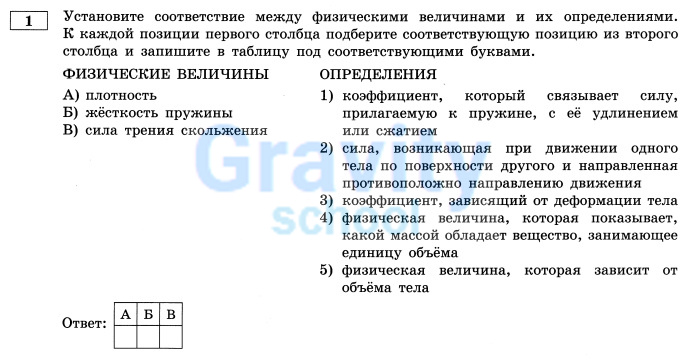 Установите соответствие между физическими величинами (2)