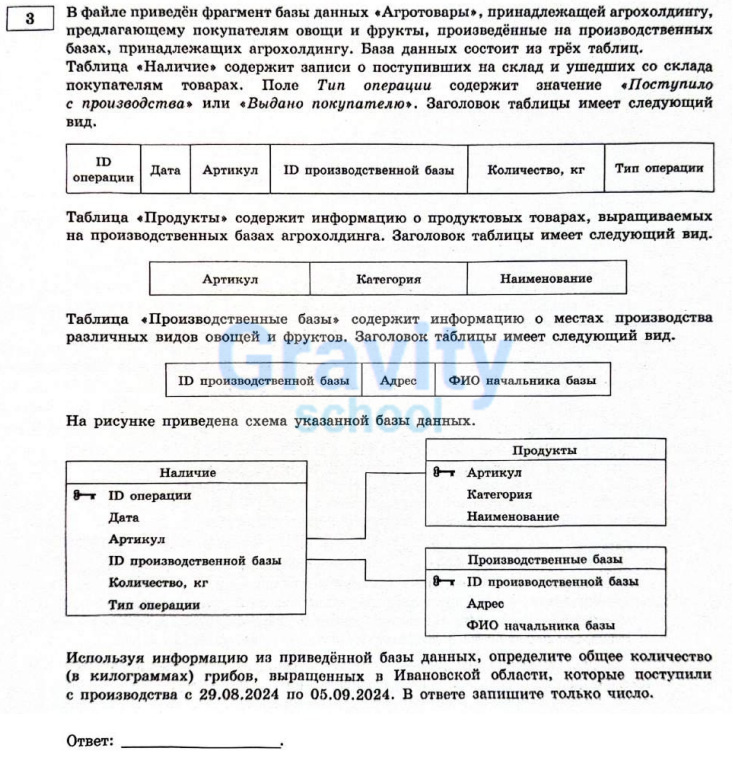 В файле приведён фрагмент базы данных «Агротовары» (6)