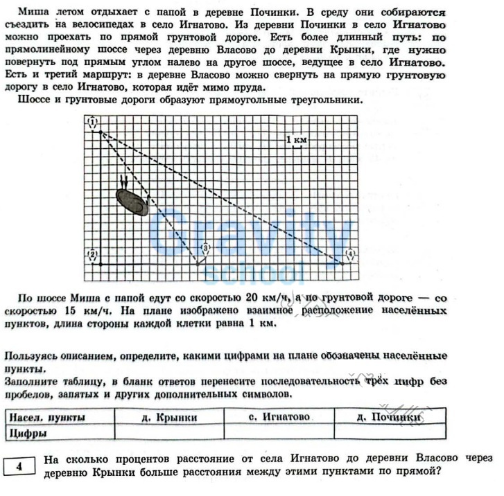 На сколько процентов расстояние от села (3)