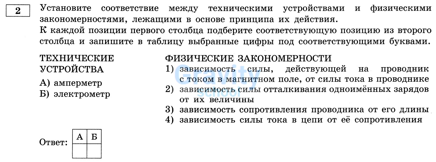 Установите соответствие между техническими устройствами и физическими закономерностями (15)