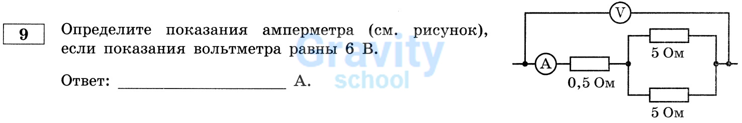 Определите показания амперметра (20)