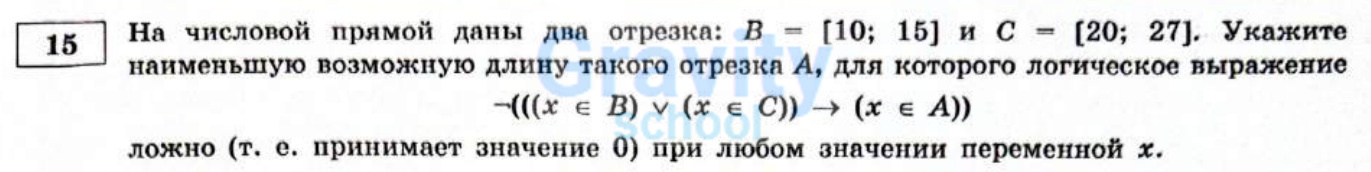 На числовой прямой даны два отрезка (17)