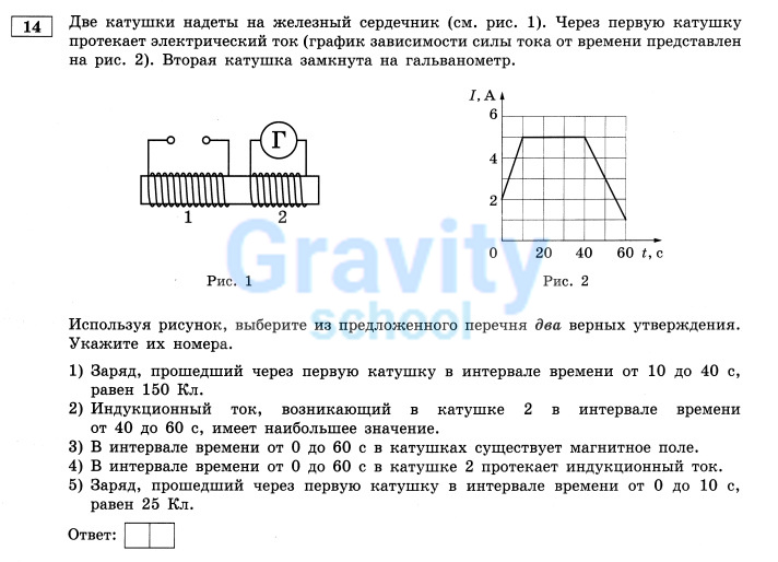Две катушки надеты на железный сердечник (2)