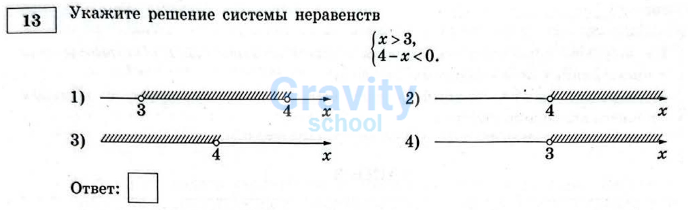 Укажите решение системы неравенств (24)
