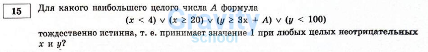 Для какого наибольшего целого числа А (11)