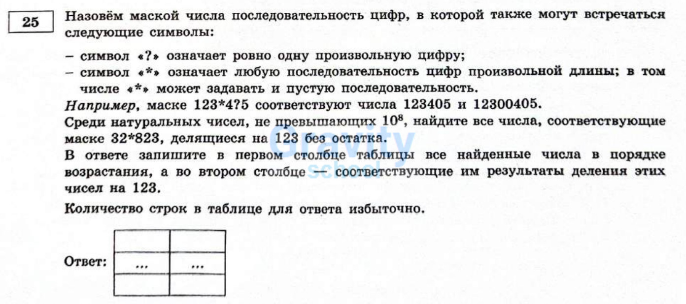 Назовём маской числа последовательность цифр (14)