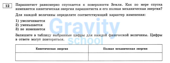 Парашютист равномерно спускается (2)